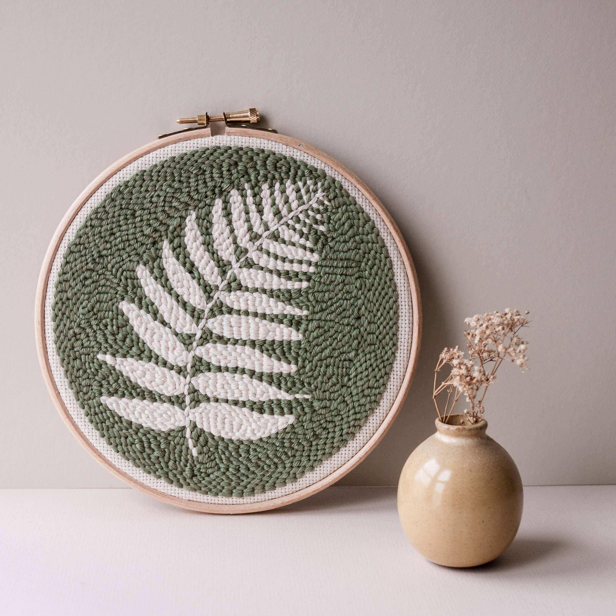 Modern fern punch needle kit – Craftship